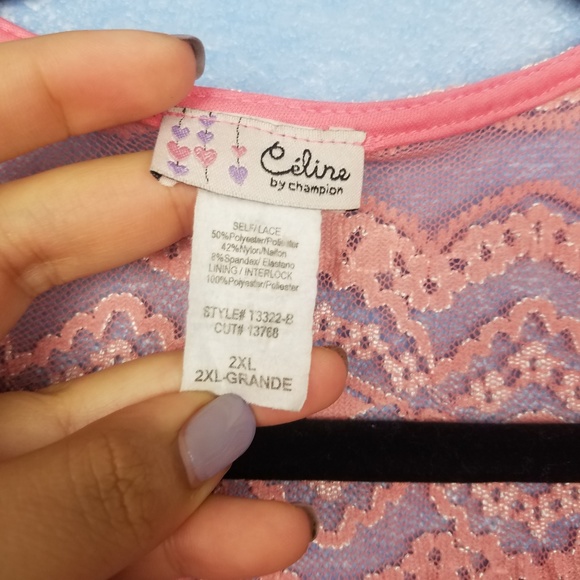 Celine | Light Pink Lace Peplum Blouse - Picture 2 of 7